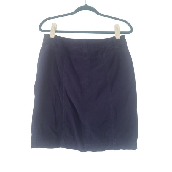 Faded Glory Womens Corduroy Pencil Skirt Size 6 Navy Fall Academia Preppy Twee - Picture 2 of 8